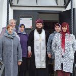 Освящение пасхальной снеди в строящемся храме Казанской иконы Божией Матери с. Коровино