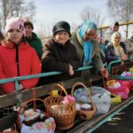 Суббота Страстной седмицы Великого поста, освящение пасхальной снеди с. Пушкари