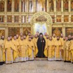 Богослужении в Покровском храме Московской Духовной Академии по случаю 10-летия окончания учебного заведения