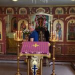 Изнесение Честных Древ Животворящего Креста Господня в Екатерининском храме Михайлова